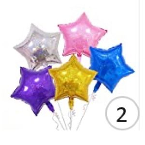 NWT foil balloons, star shaped, multi color pack, 35 pieces, helium
